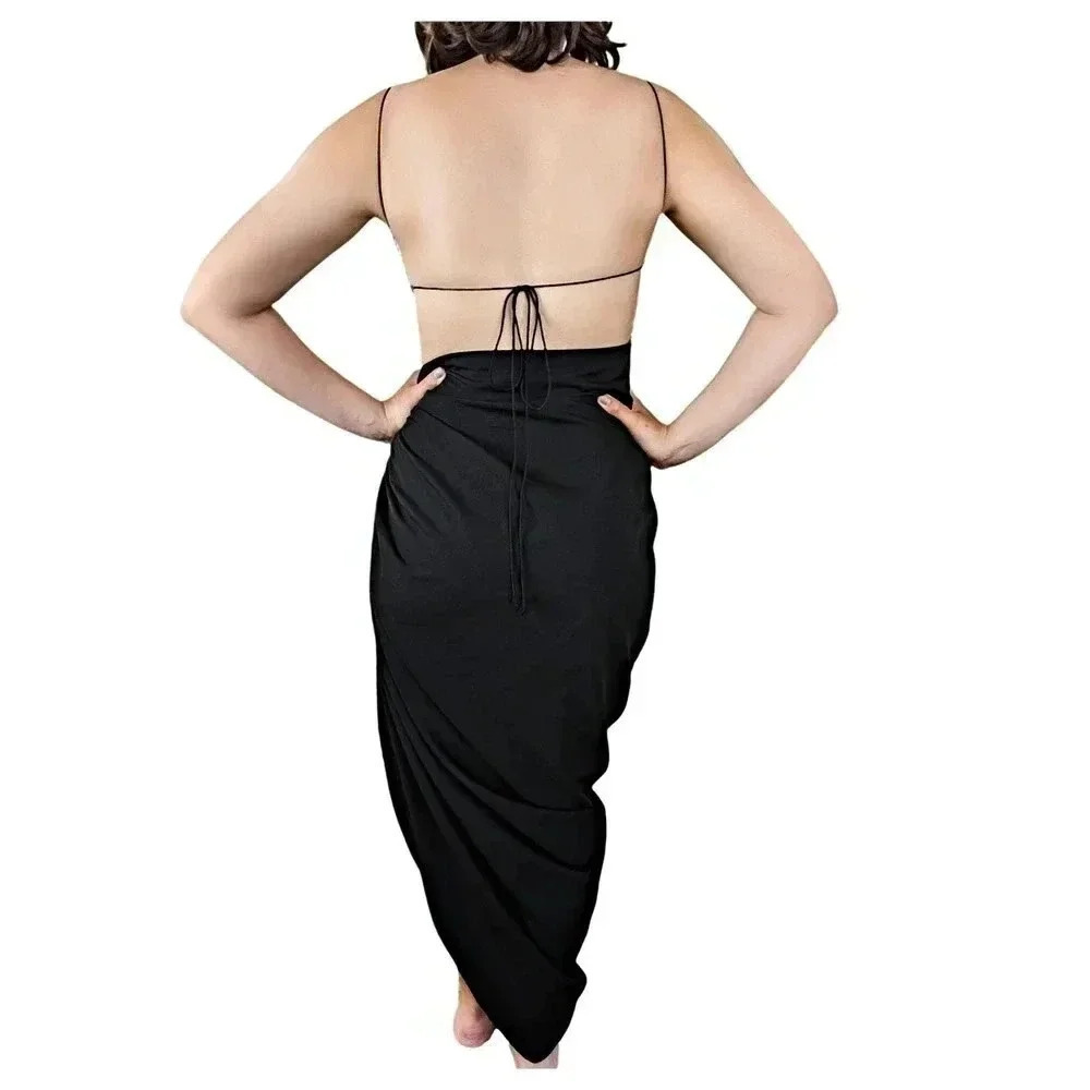AMY ENJOY LIFE Backless Little Black Dress Size L - Picture 2 of 6